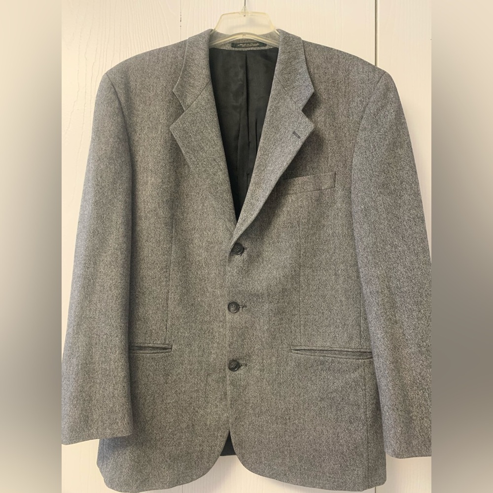 Franco Tassi Sport Coat Blazer Jacket Gray Size 42 Regular